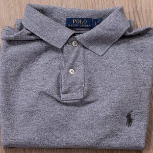 Ralph Lauren Black Short Sleeve Polo - Size L - Mint Condition - Slim Fit